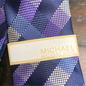 MICHAEL Michael Kors Silk Tie NEW with Tags Purple & Blue